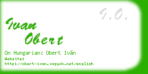 ivan obert business card