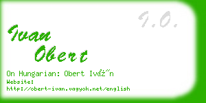 ivan obert business card
